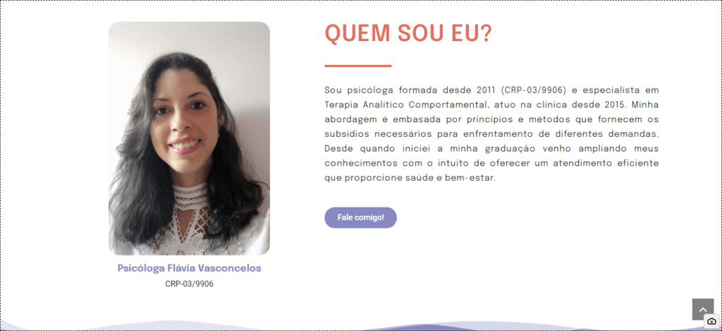 Psicóloga Flávia Vasconcelos - lançamento oficial do site profissional